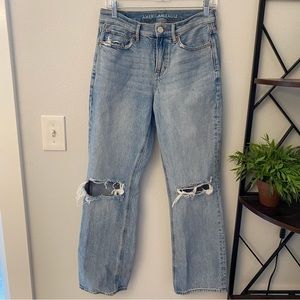 American Eagle Women’s Jeans 90s Bootcut Size 4 Distressed